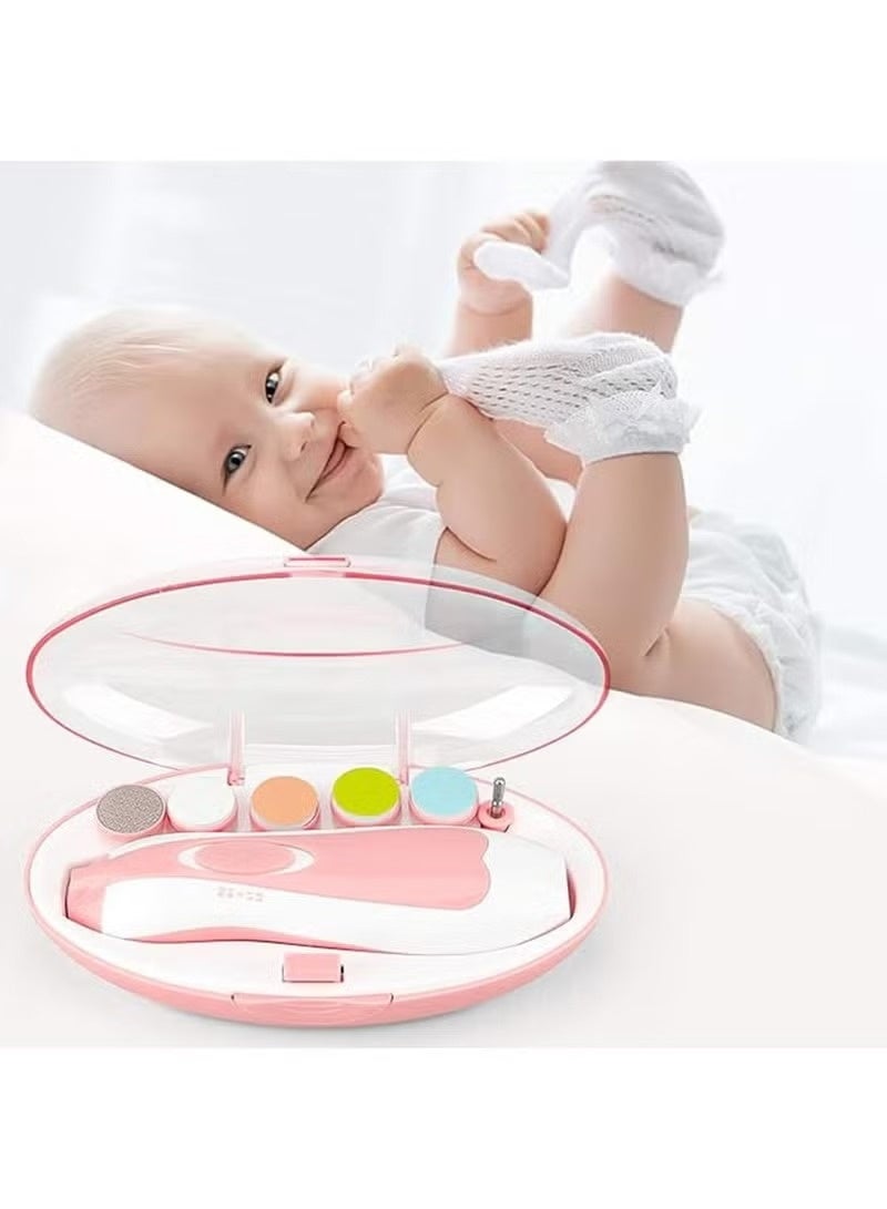 Xpert Baby Nail Trimmer Electric - 6-in-1 Baby Nail Clippers & File Set with LED Light, Portable & Lightweight, Safe for Newborns, Toddlers, Kids, and Adults - Includes 6 Grinding & Polishing Heads - Image 3